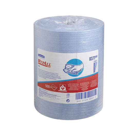 8371 Wypall X60 Blue Cloth Large Roll - 500 Wipes (EA)