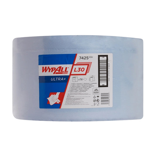 7425 Wypall L30 Ultra+ 3Ply Wiper Roll - 750 Blue Sheets (EA)