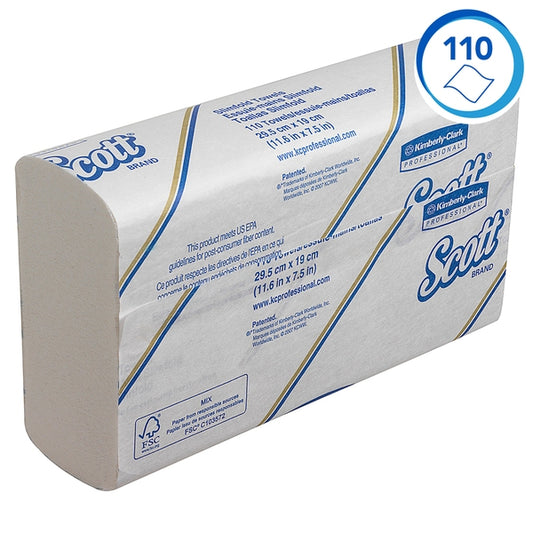 5856 Scott Slimfold White Hand Towels (Case of  1760)