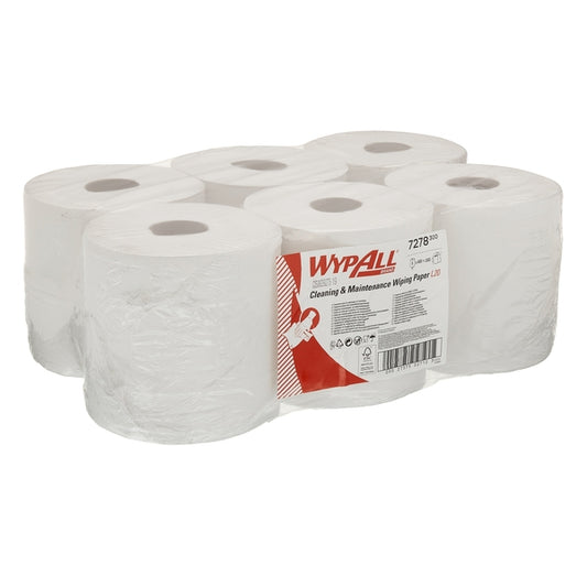 7278 L20 Ess. C/Feed Wipe Roll -  400 White Sheets (Case of 6)