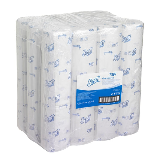 7397 Scott White 1 Ply Couch Cover Roll - 200 Sheets  (Case of  12)