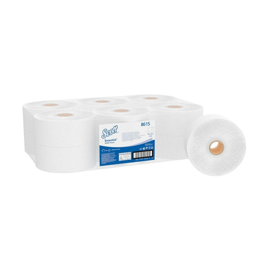 8615 Scott White 2Ply Toilet Tissue - Mini Jumbo (Case of  12)