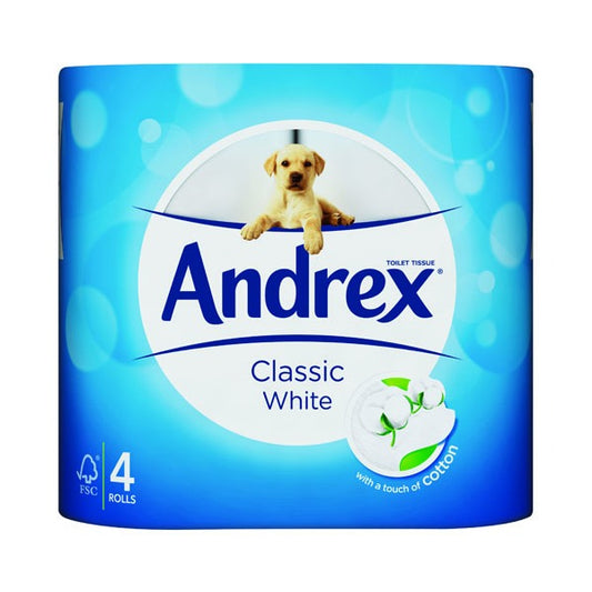 4480 Andrex Classic White Toilet Tissue - 220 Sheet  (Case of  24)