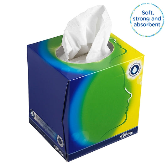 8825 Kleenex Balsam 3Ply Facial Tissue Cube-  56 Sheet  (Case of  12)