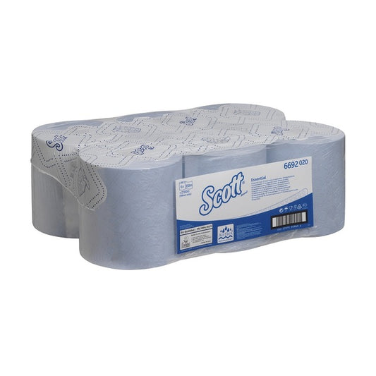 6692 Scott Essential Blue Hand Towel Roll  - 1Ply (Case of  6)